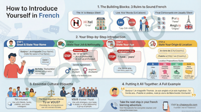 Introduce Yourself in French Cheat Sheet Preview